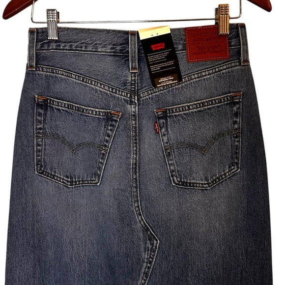 Levi's Women's Iconic Long Skirt- Denim Maxi Length Skirt- Size 25 - Picture 12 of 13